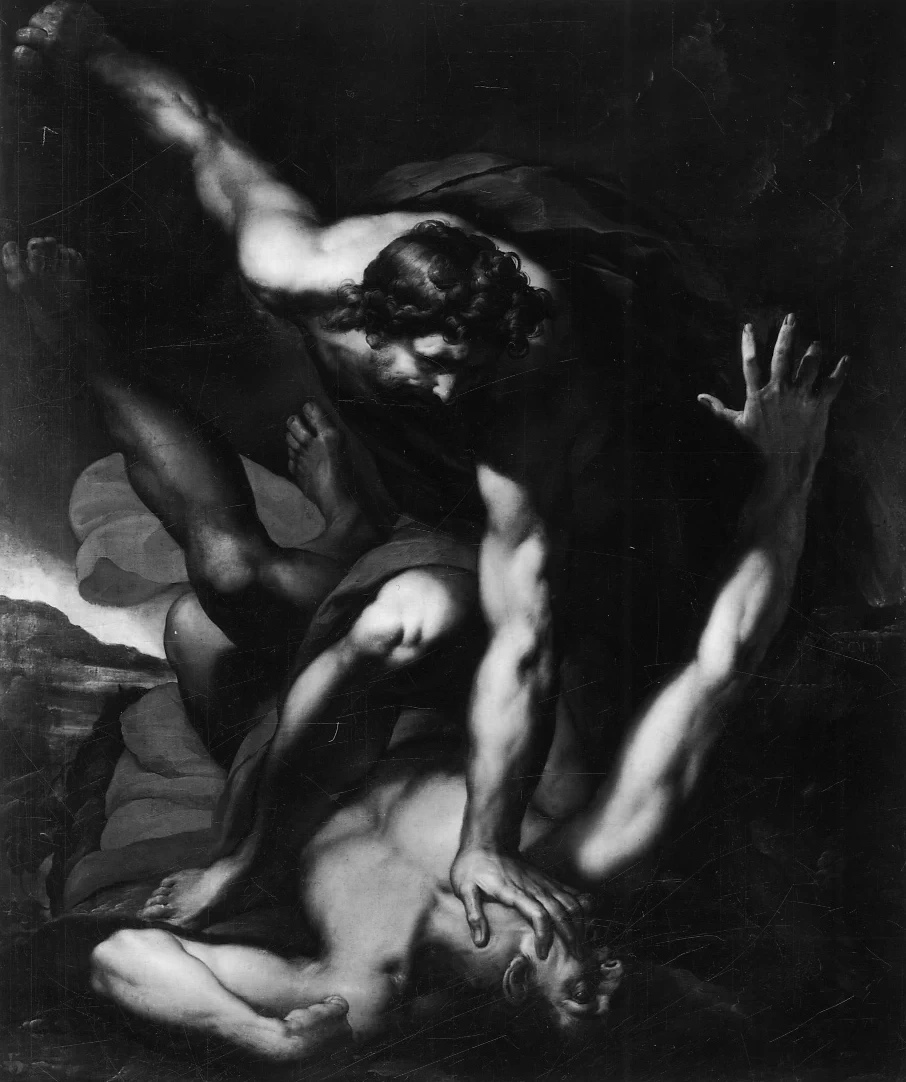  30-Caino uccide Abele - Pinacoteca dell'Accademia Albertina di Belle Arti, Torino 